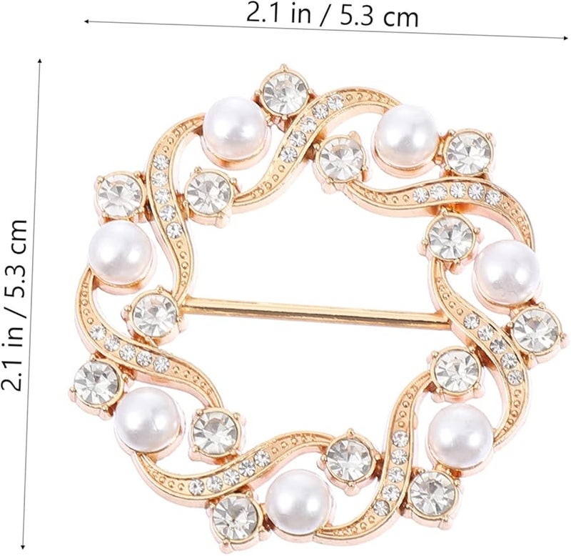 مشبك قميص مشد مشبك وشاح لف حلقة تثبيت وشاح للقمصان كبيرة الحجم - Image 2